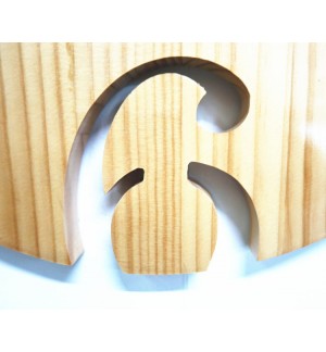 Simple solid wood clock pine wood wall clock