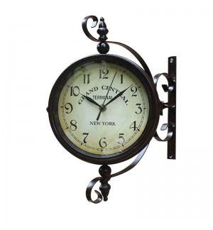 Mediterranean Pastoral Double-Sided Wall Clock