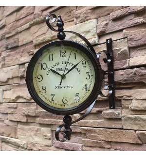 Mediterranean Pastoral Double-Sided Wall Clock