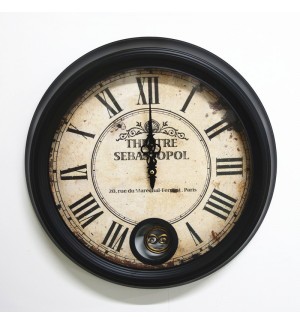 European and American classic iron swing wall clock