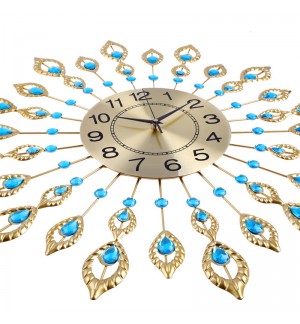 European style creative peacock wall clock personality