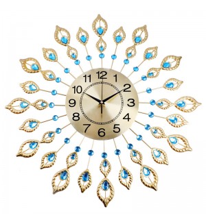 European style creative peacock wall clock personality