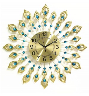 European style creative peacock wall clock personality