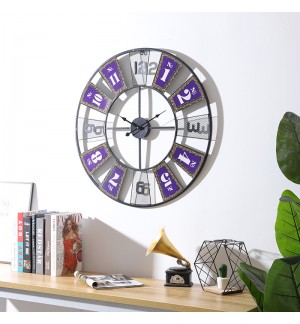 European style metal wrought iron wall clock