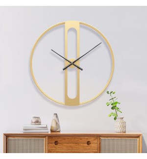 Simple and stylish metal clock round