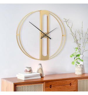 Simple and stylish metal clock round