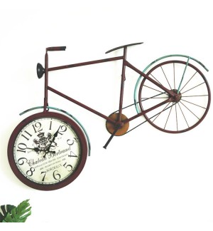 Glass Bicycle Wall Clock