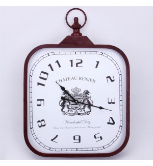 Square Metal Decorative Wall Clock