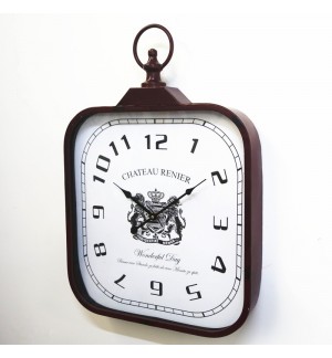 Square Metal Decorative Wall Clock